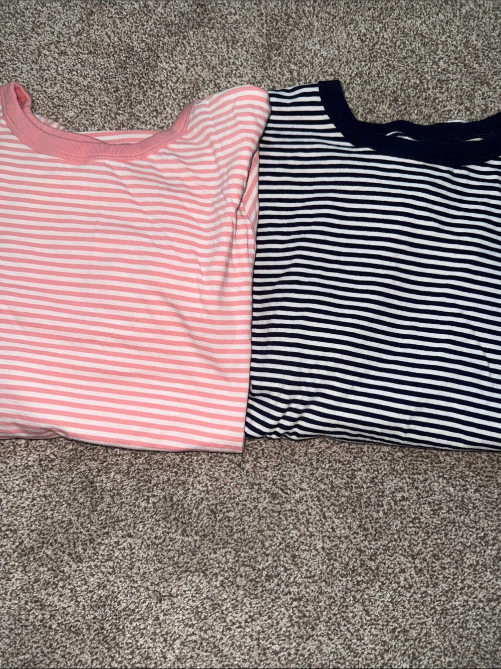 🏖️ 10 items for $20☀️ Old Navy Striped  women’s shirts set of 2| navy and pink